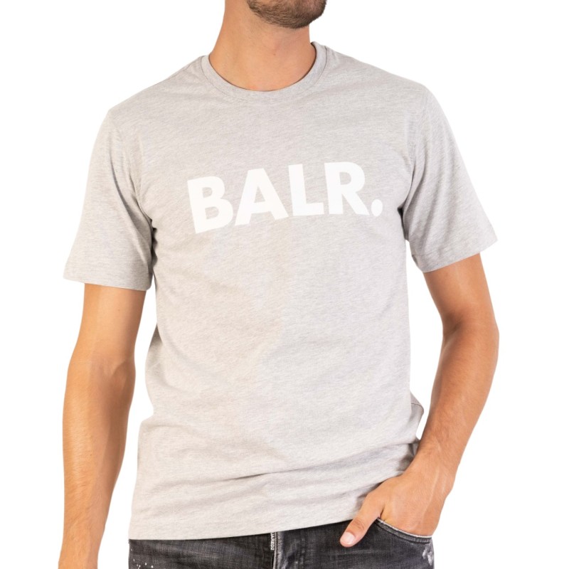 BALR. BRAND STRAIGHT T-SHIRT WHITE PEPPER